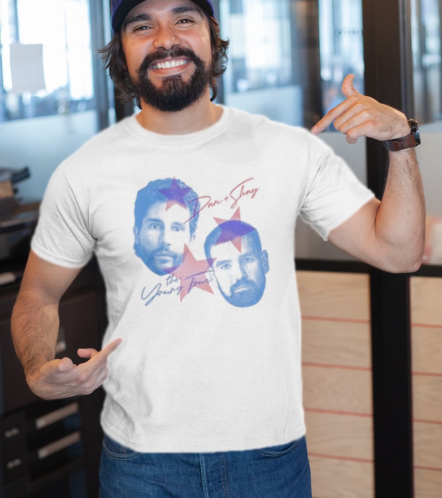 Dan And Shay The Young Tour Crewneck Stars Faces T-Shirt