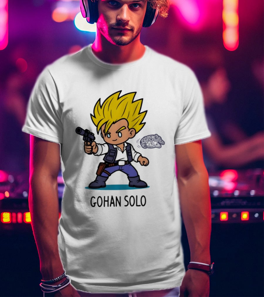 Gohan Solo Star Wars Dragon Ball Z Mashup Super Saiyan T-Shirt
