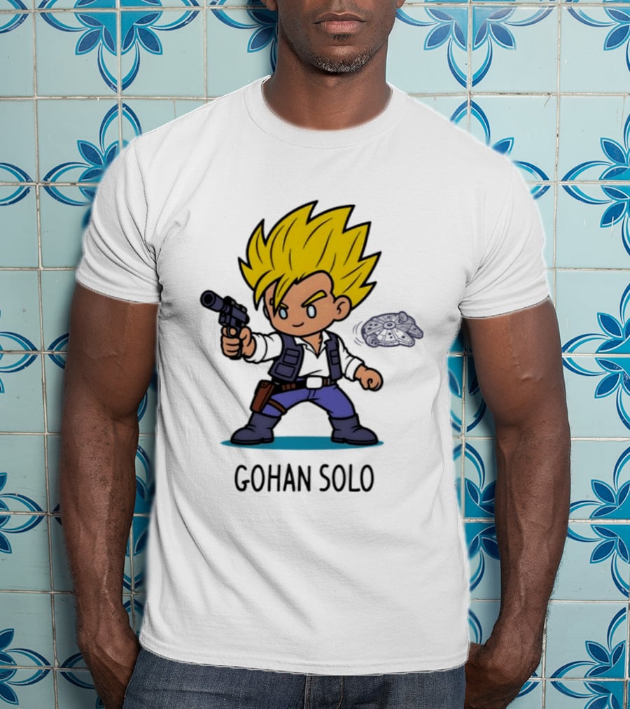 Gohan Solo Star Wars Dragon Ball Z Mashup Super Saiyan T-Shirt