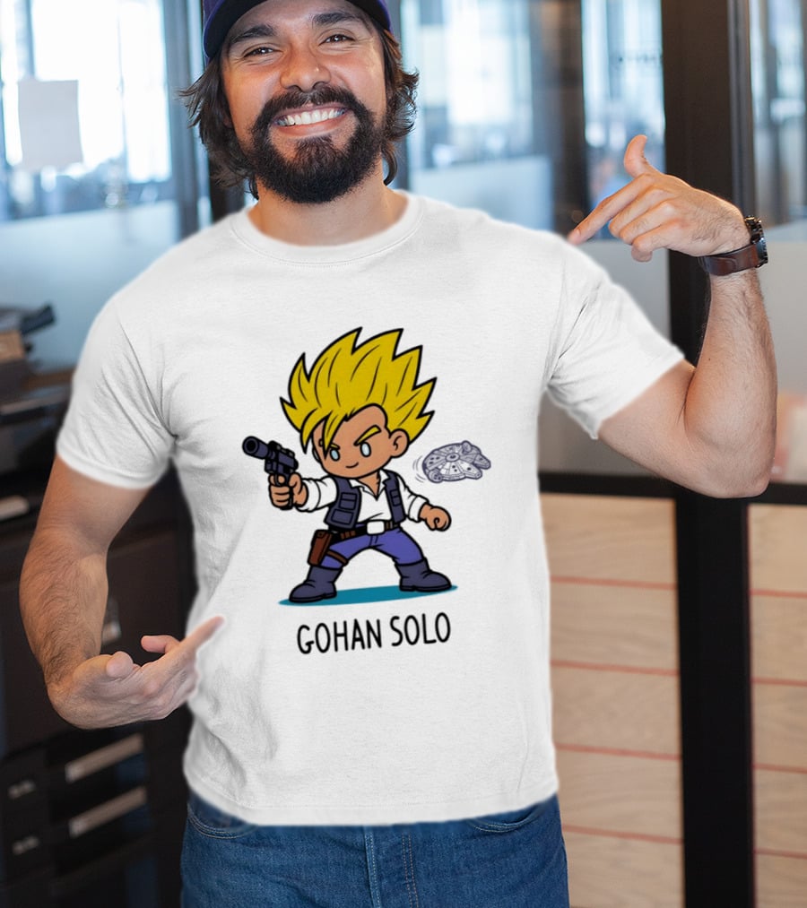 Gohan Solo Star Wars Dragon Ball Z Mashup Super Saiyan T-Shirt