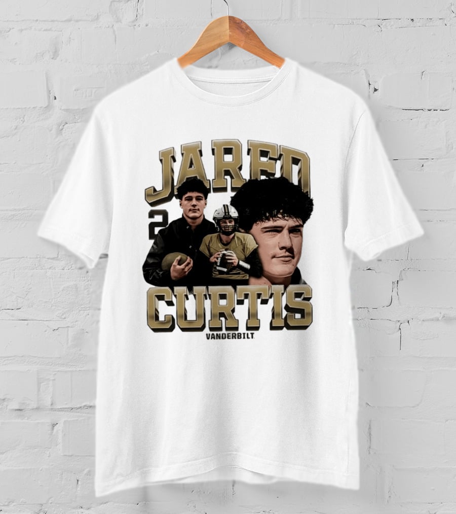 Vanderbilt Jared Curtis Football No 2 Commodores Collage T-Shirt