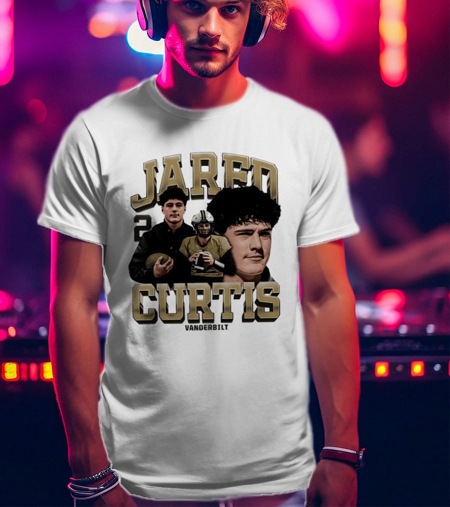 Vanderbilt Jared Curtis Football No 2 Commodores Collage T-Shirt