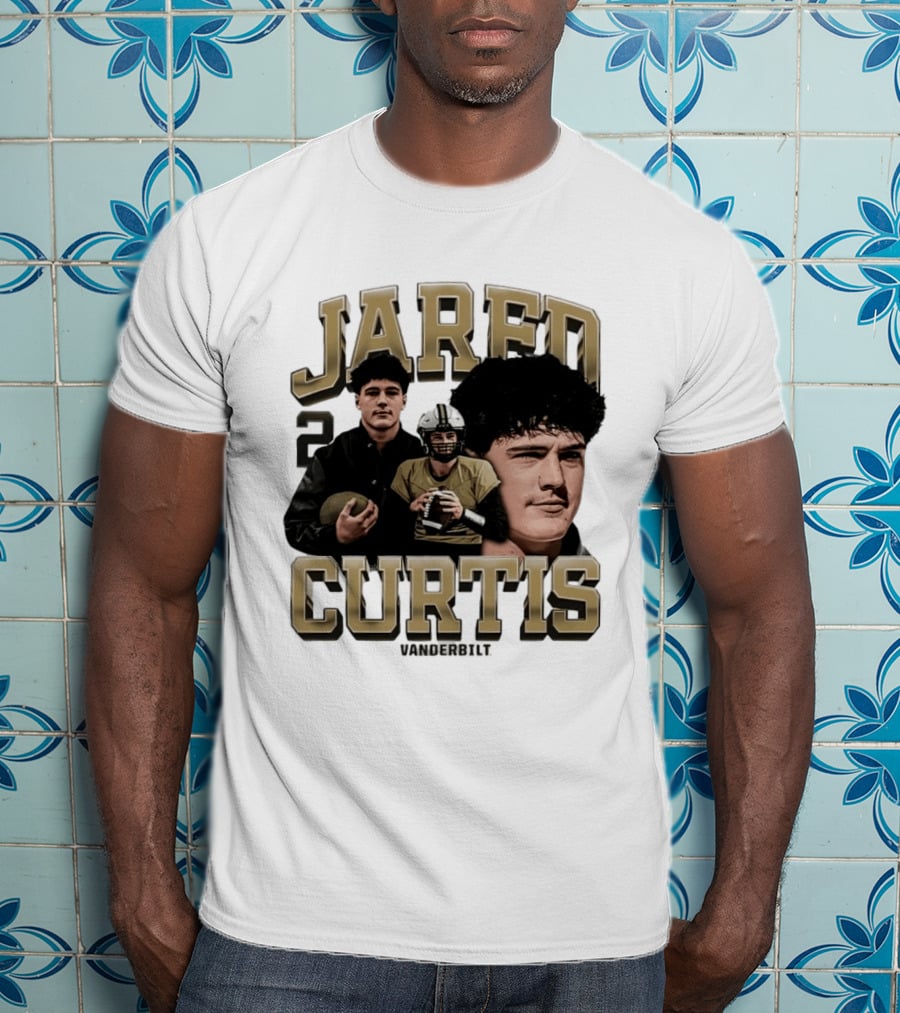 Vanderbilt Jared Curtis Football No 2 Commodores Collage T-Shirt