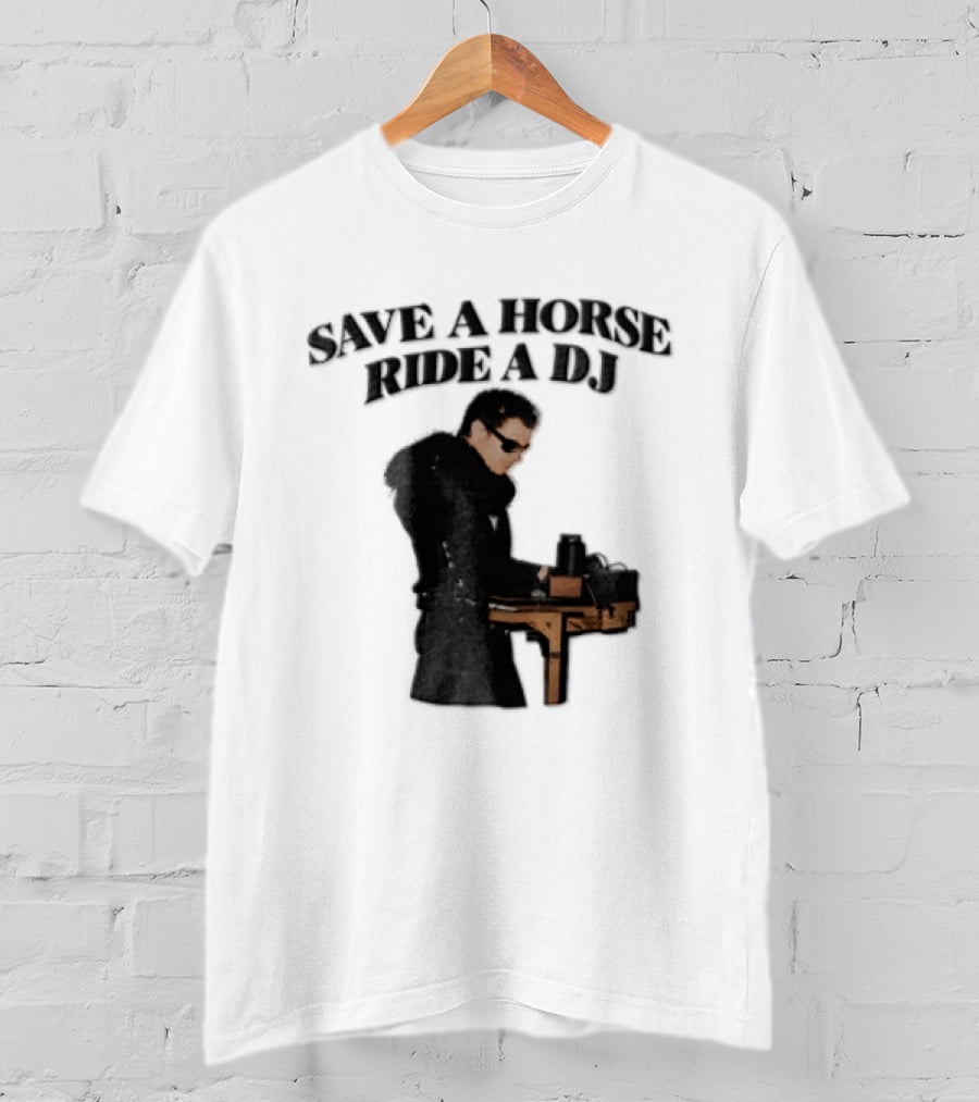 Save A Horse Ride A DJ Sunglasses Turntable Musician T-Shirt