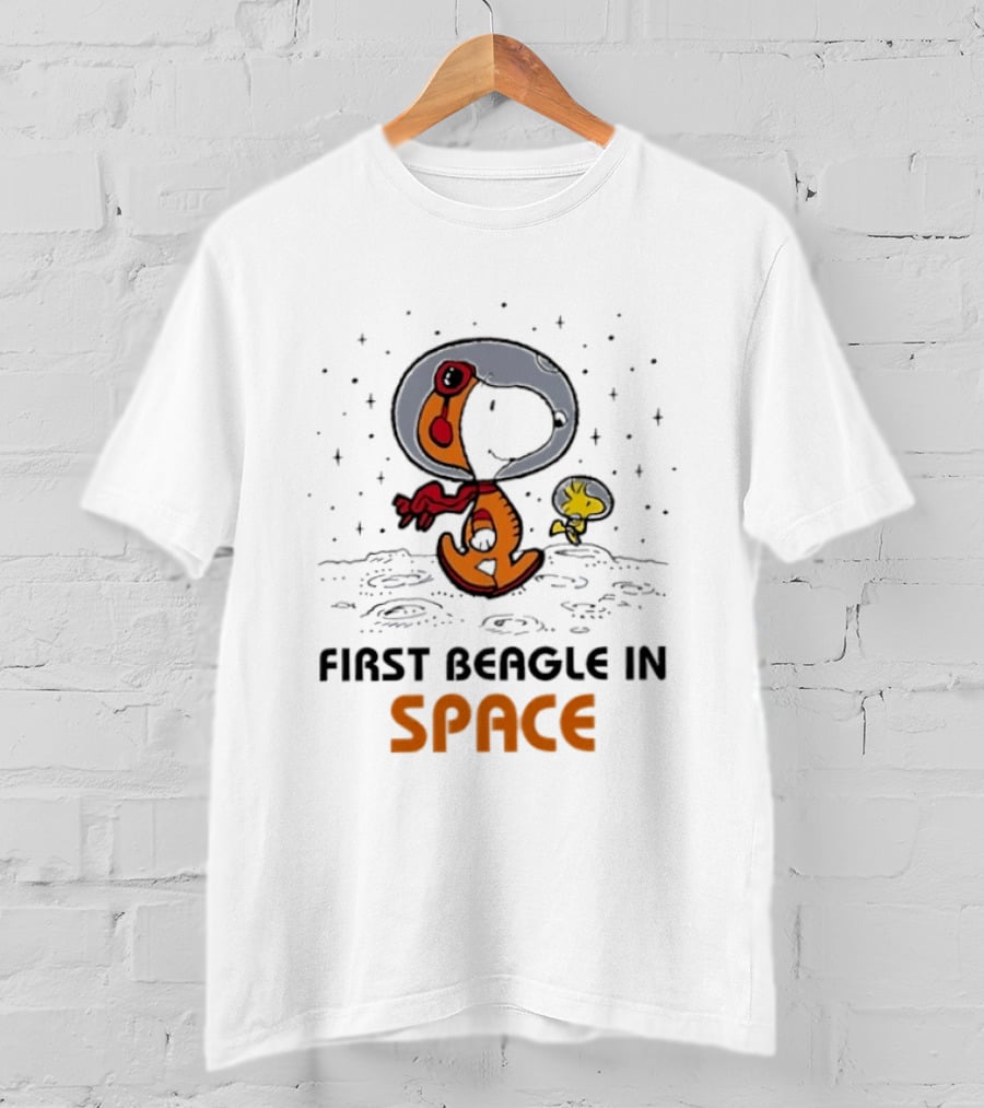 Snoopy And Woodstock First Beagle In Space Lunar Adventure T-Shirt