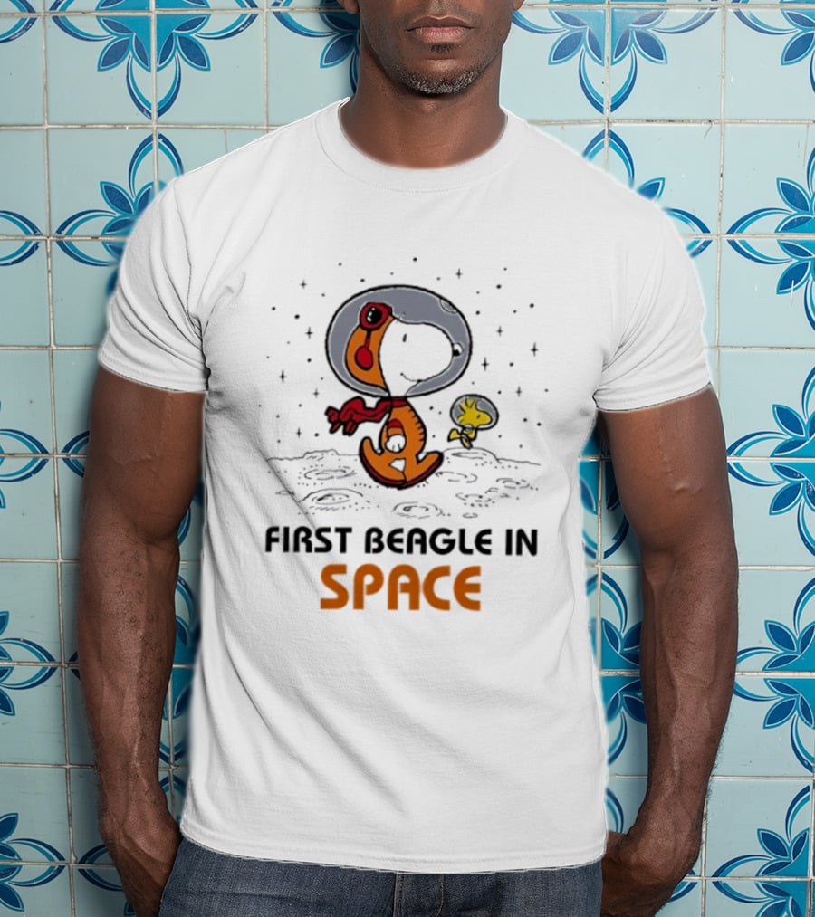 Snoopy And Woodstock First Beagle In Space Lunar Adventure T-Shirt