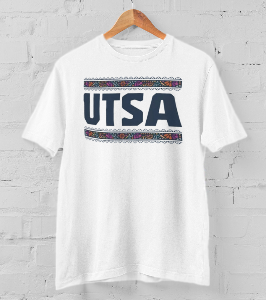 UTSA Hispanic Heritage Folk Roadrunners Floral Motif T-Shirt