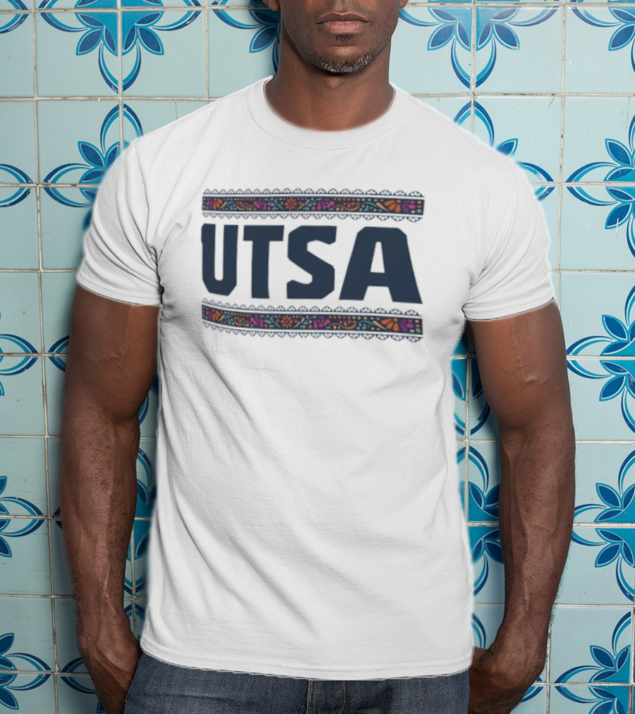 UTSA Hispanic Heritage Folk Roadrunners Floral Motif T-Shirt