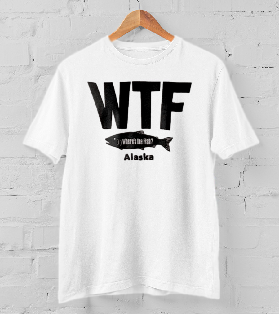 WTF Where's The Fish Alaska Black T-Shirt