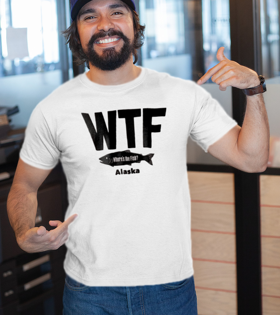 WTF Where's The Fish Alaska Black T-Shirt