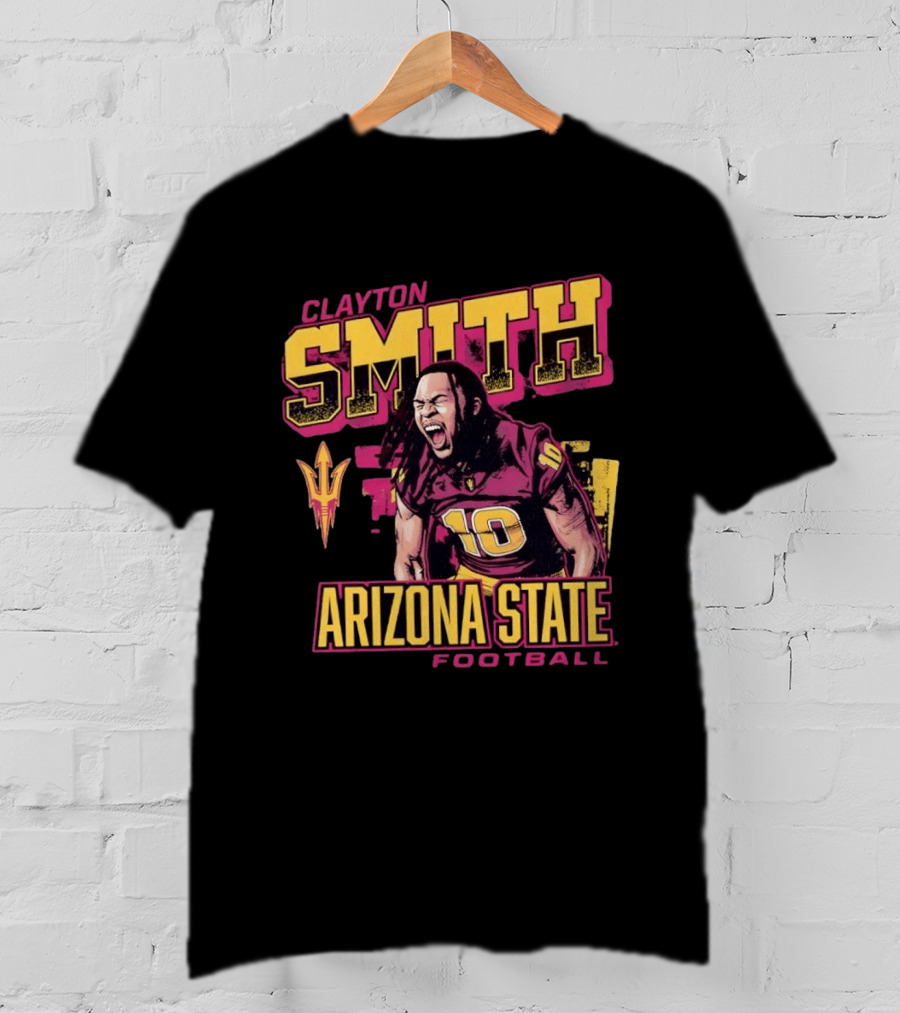 Clayton Smith No 10 Arizona State Football Sun Devils T-Shirt