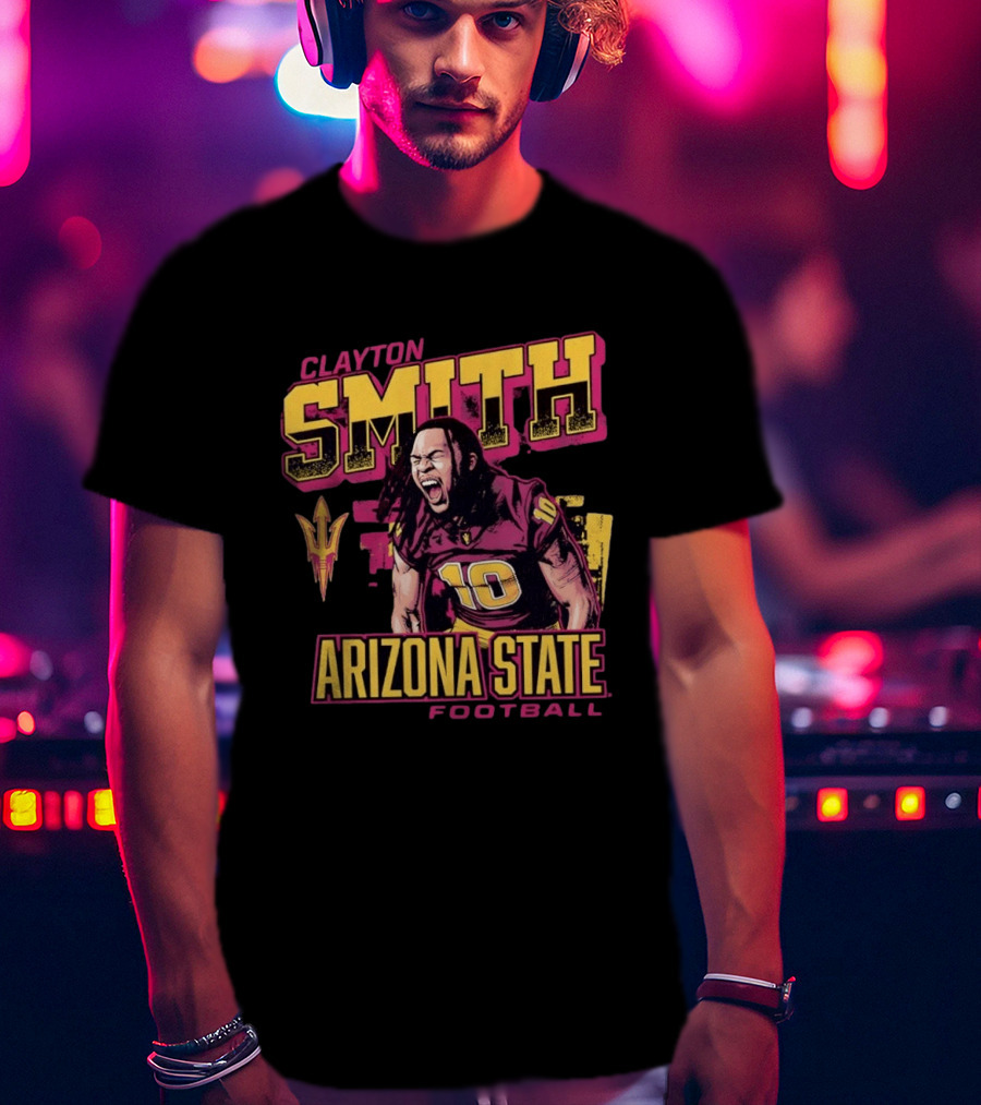 Clayton Smith No 10 Arizona State Football Sun Devils T-Shirt