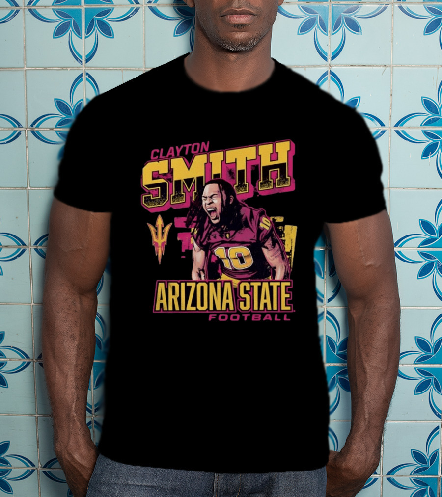 Clayton Smith No 10 Arizona State Football Sun Devils T-Shirt