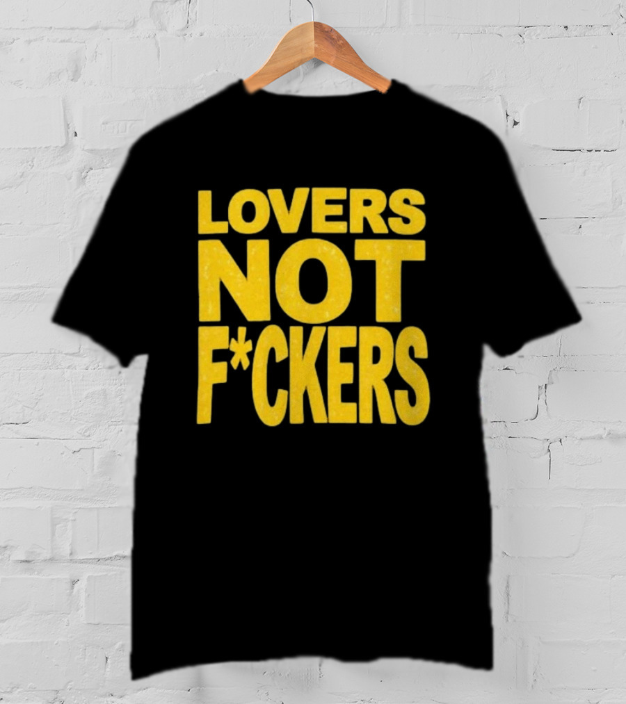 Lovers Not Fckers Bold Yellow T-Shirt