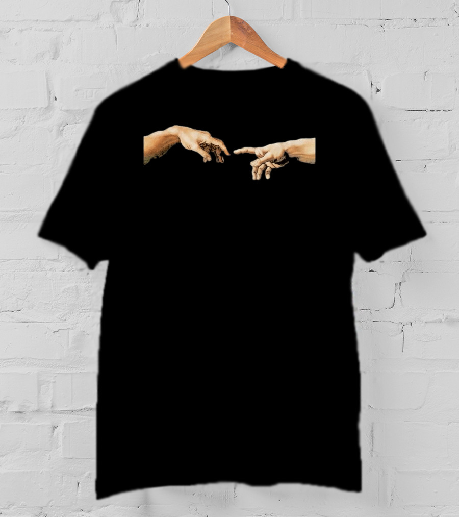 Michelangelo The Creation Of Adam Hands Gesture Renaissance T-Shirt