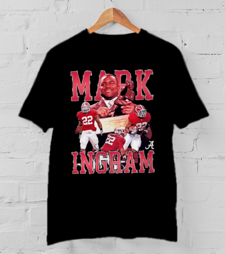 Mark Ingram Alabama Crimson Tide NCAA Football Collage 22 T-Shirt