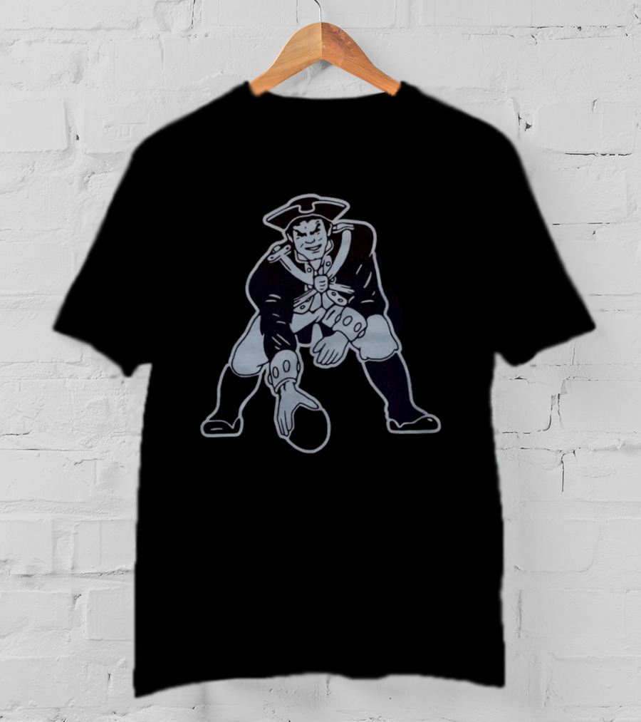 New England Patriots Pat Patriot 1979 Football Blackout T-Shirt