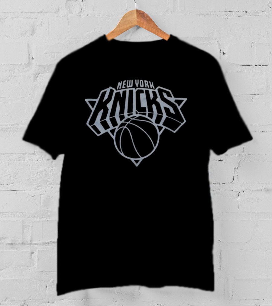 New York Knicks Basketball Blackout NBA Team Fan Wear T-Shirt