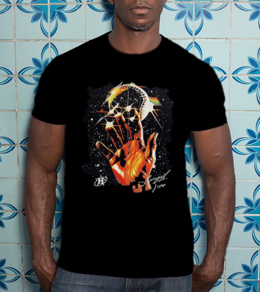 Houston Astros Hand Baseball Stars Signature T-Shirt