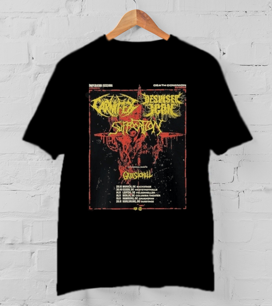 Carnifex Despised Icon Event Death Dominion EU 2026 Impericon Festival Tour Dates In Deutschland T-Shirt