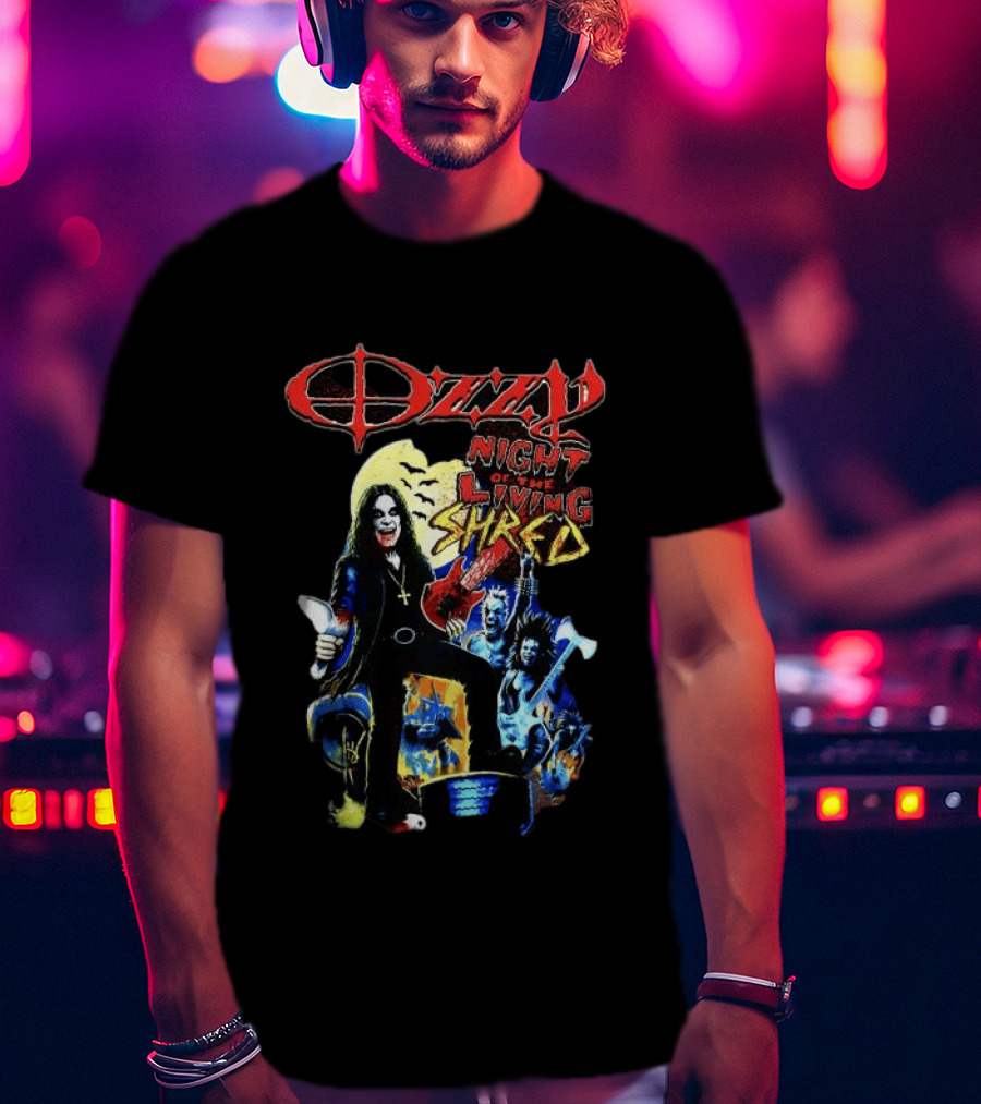Ozzy Night Of The Living Shred Black T-Shirt