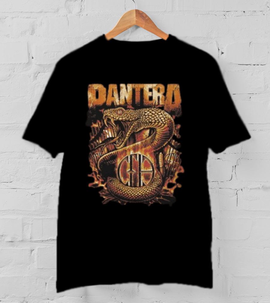 Pantera World Domination Tour 1999 Snake Artwork Heavy Metal Band Merch T-Shirt