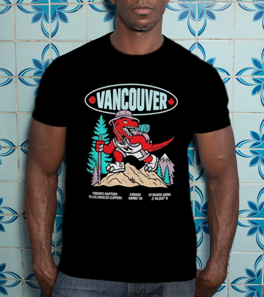 Toronto Raptors Vs Los Angeles Clippers Canada Games 2026 Vancouver Retro Style Basketball Event T-Shirt