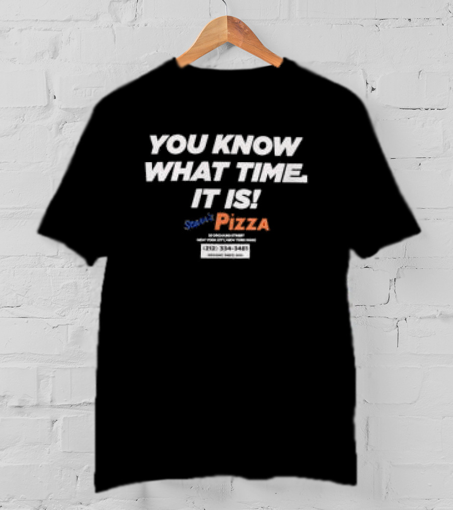 Scarr's Pizza You Know What Time It Is New York City Celebrating 10 Years T-Shirt