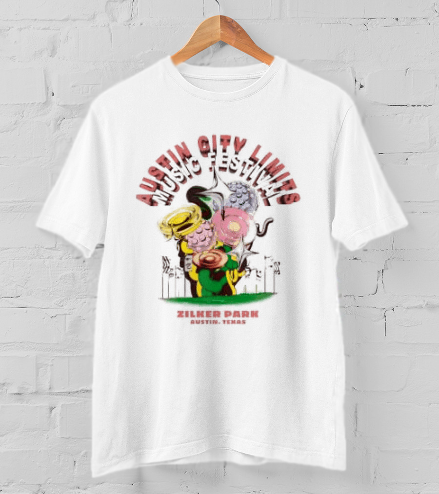 Austin City Limits Music Festival Psychedelic Florals 2023 Lineup T-Shirt