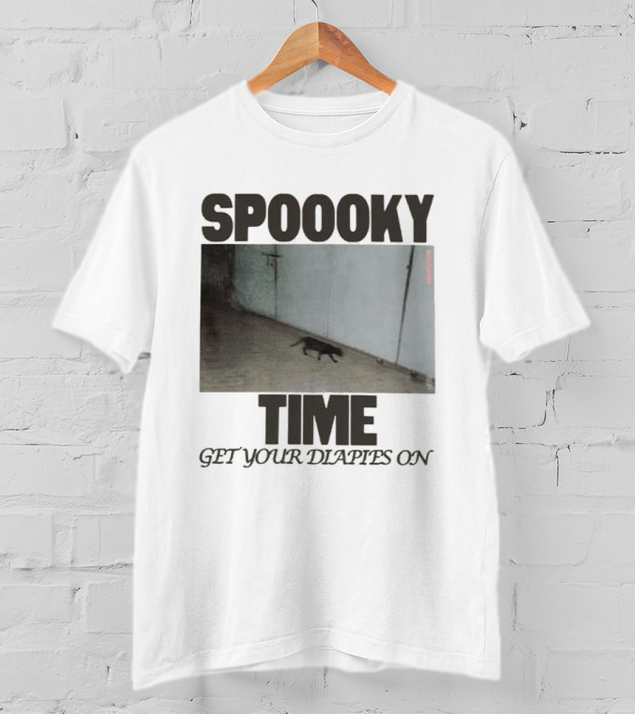 Spoooky Time Get Your Diapers On Caseoh Games Store Kitty CCTV T-Shirt