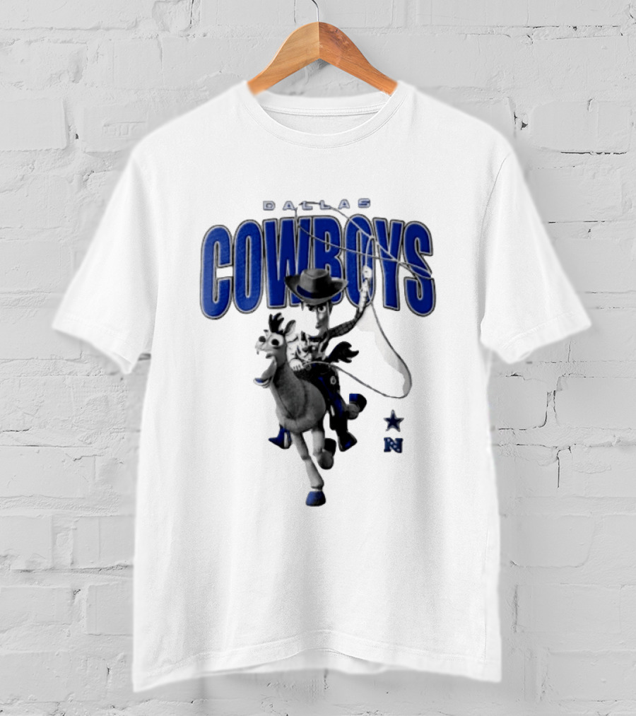 Dallas Cowboys Woody Bullseye Lasso Cartoon NFL Toy T-Shirt
