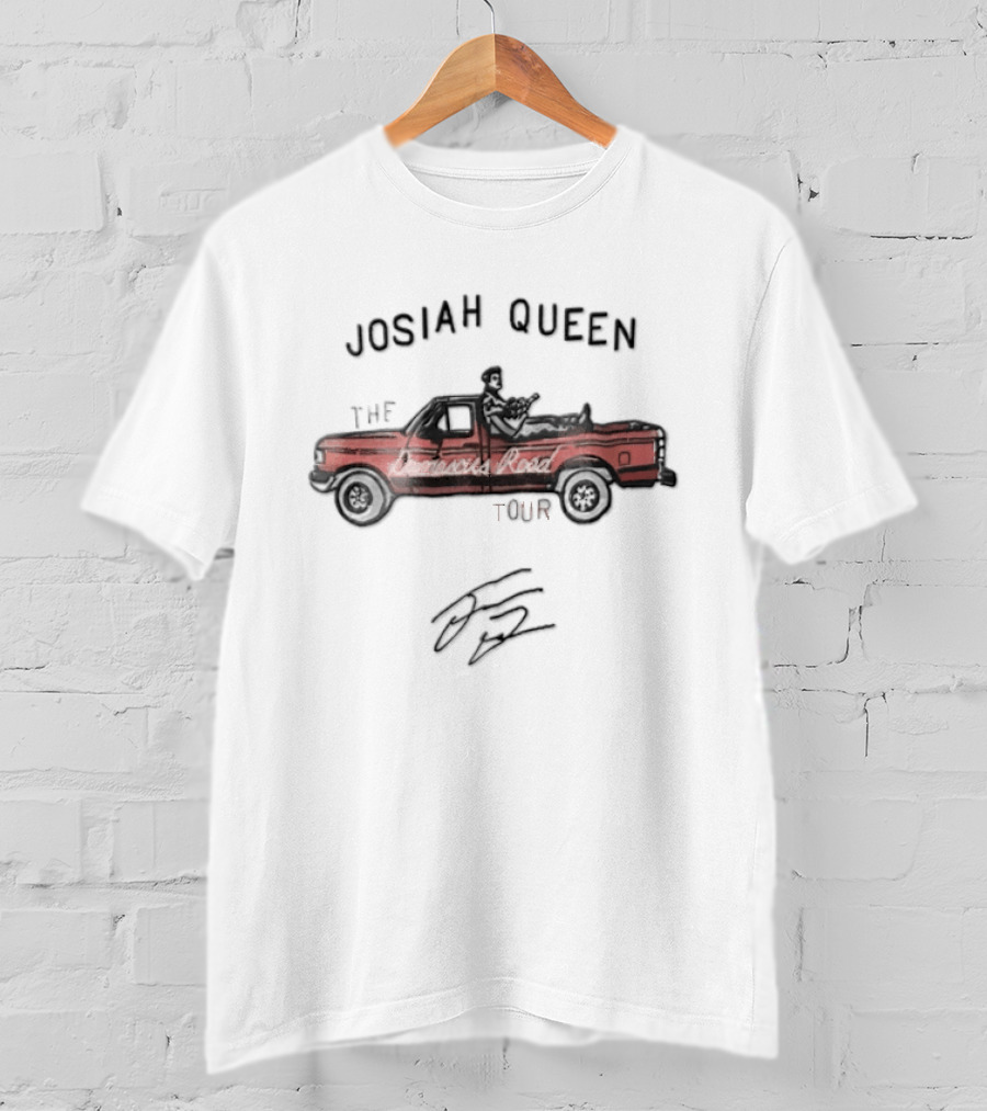 Josiah Queen The Damascus Road Tour Man Playing Guitar In Pickup Truck T-Shirt