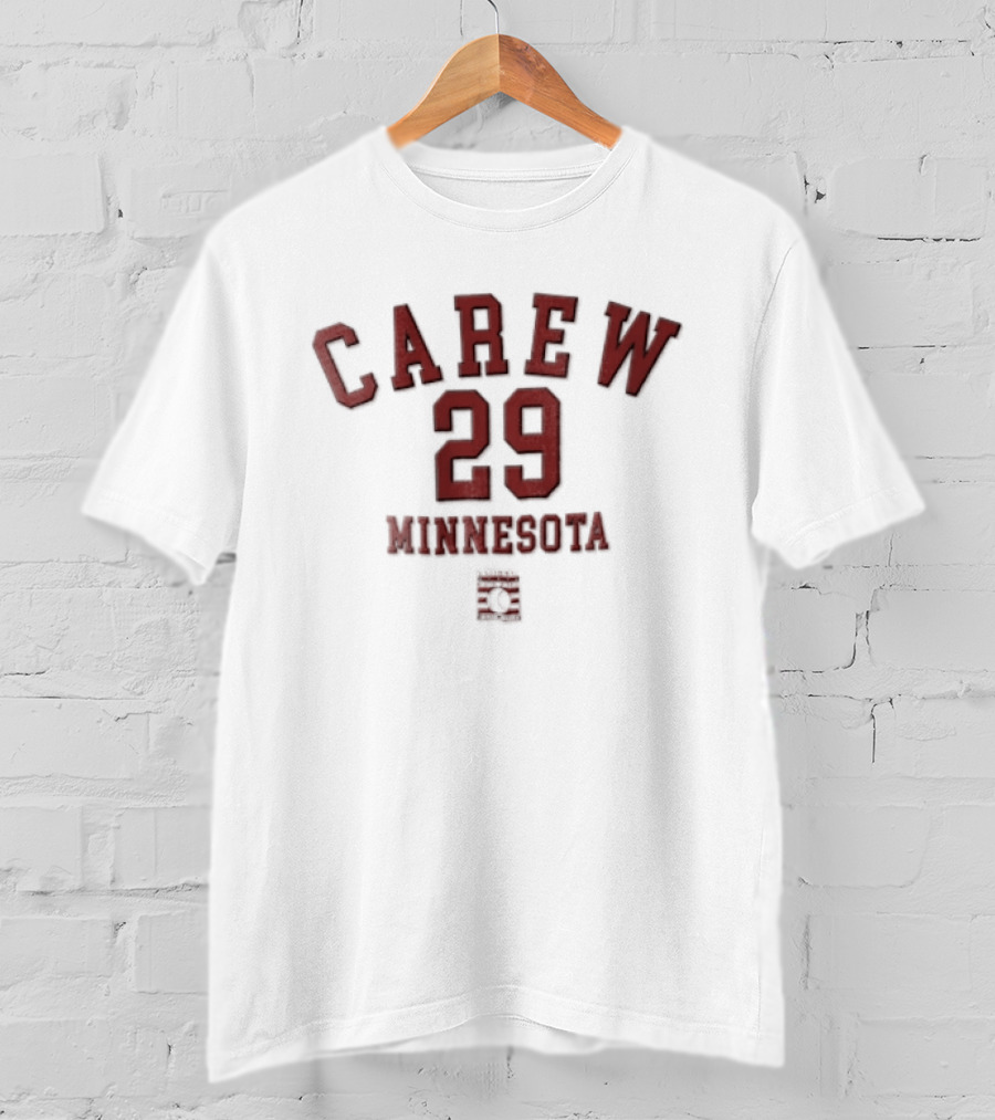 Minnesota Twins Carew 29 Baseball Hall Of Fame Jersey Lettering T-Shirt