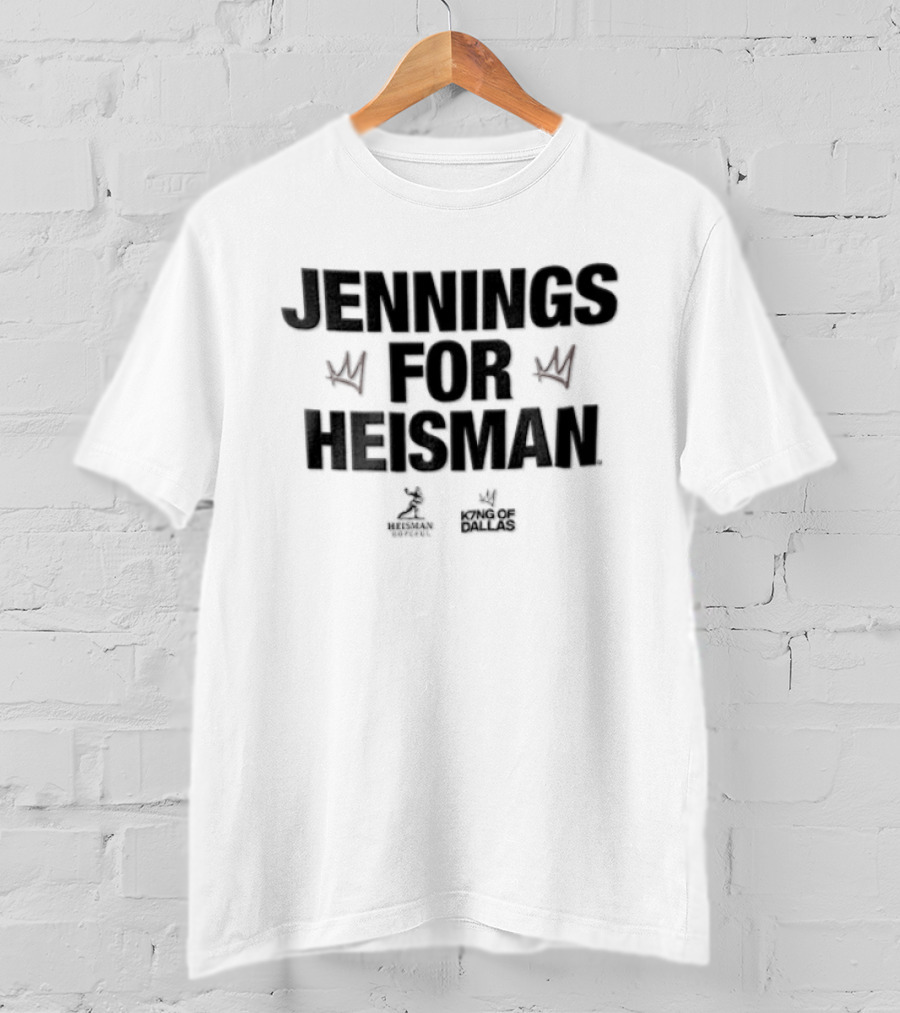 Jennings For Heisman Minnesota Vikings Football Player Crown T-Shirt
