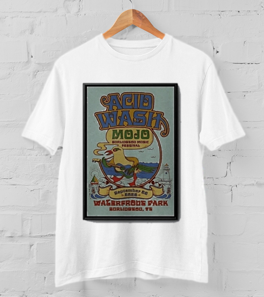 Acid Wash Mojo Burlington Music Festival September 26 2026 Waterfront Park Burlington Vermont T-Shirt