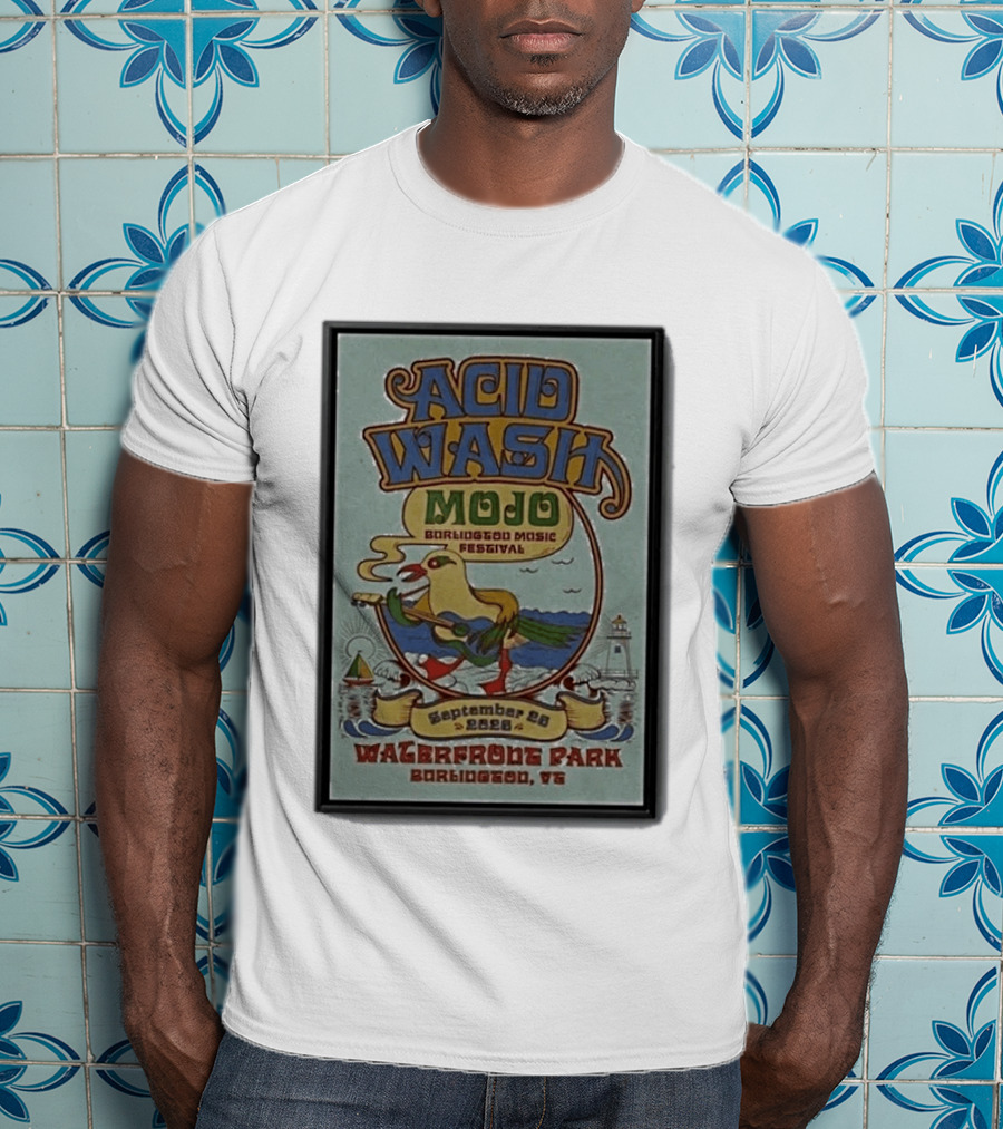 Acid Wash Mojo Burlington Music Festival September 26 2026 Waterfront Park Burlington Vermont T-Shirt