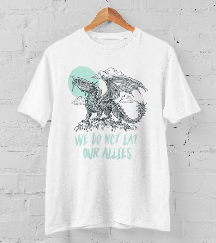 We Do Not Eat Our Allies Dragon Moon Out Of Store Fourth Wing T-Shirt
