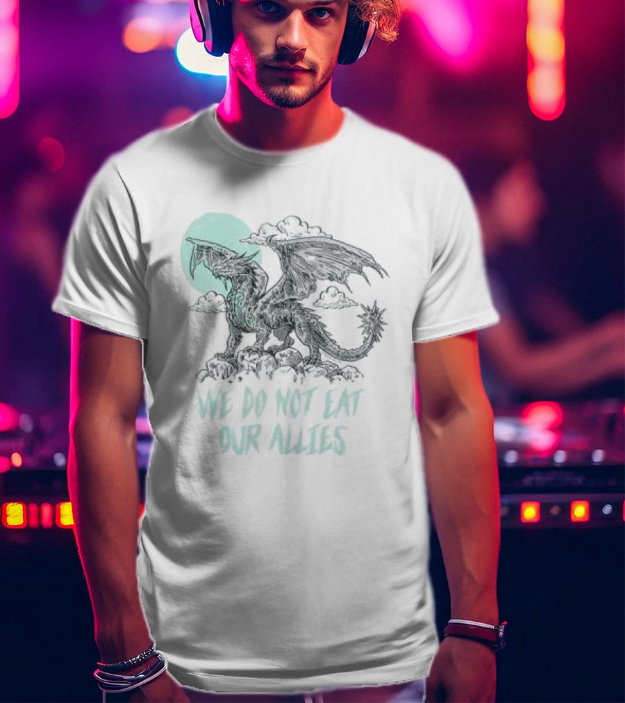 We Do Not Eat Our Allies Dragon Moon Out Of Store Fourth Wing T-Shirt