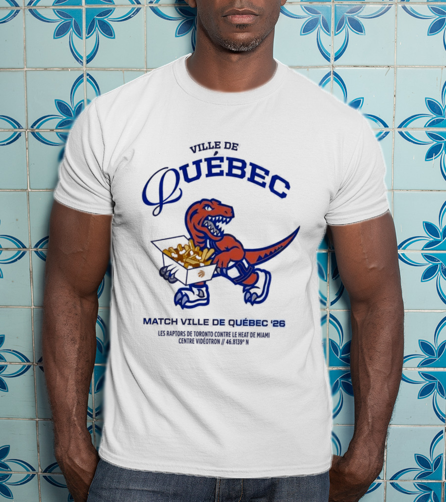 Ville De Quebec Raptors Canada 26 Poutine Games T-Shirt
