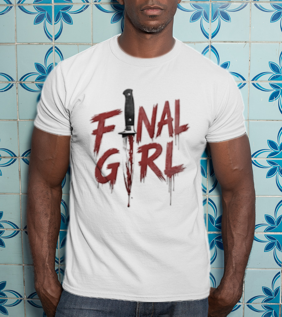 Final Girl Blood Soaked Knife Horror T-Shirt