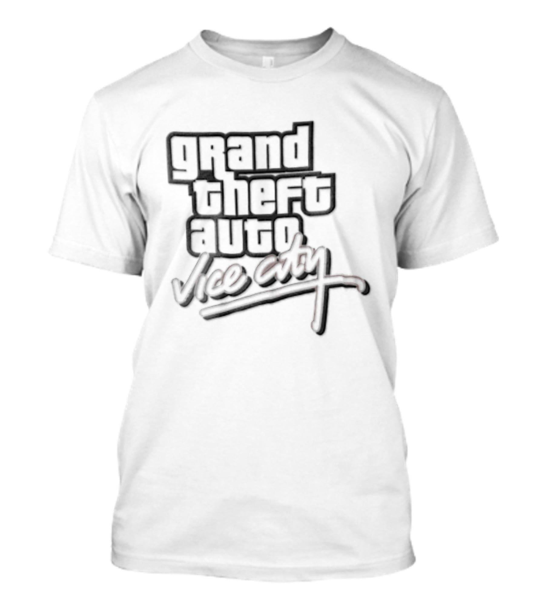 Grand Theft Auto Vice City Pink Script Font T-Shirt