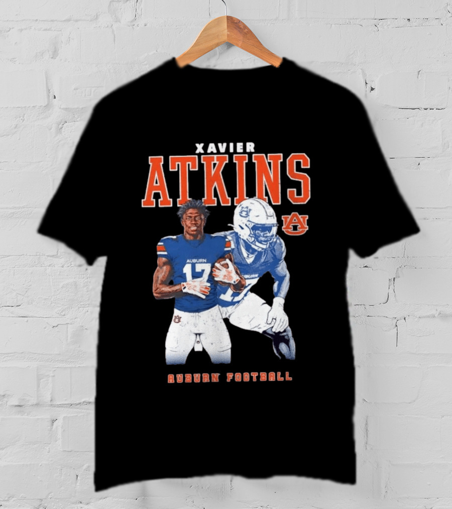 Xavier Atkins Auburn Tigers 17 Football Auburn University T-Shirt