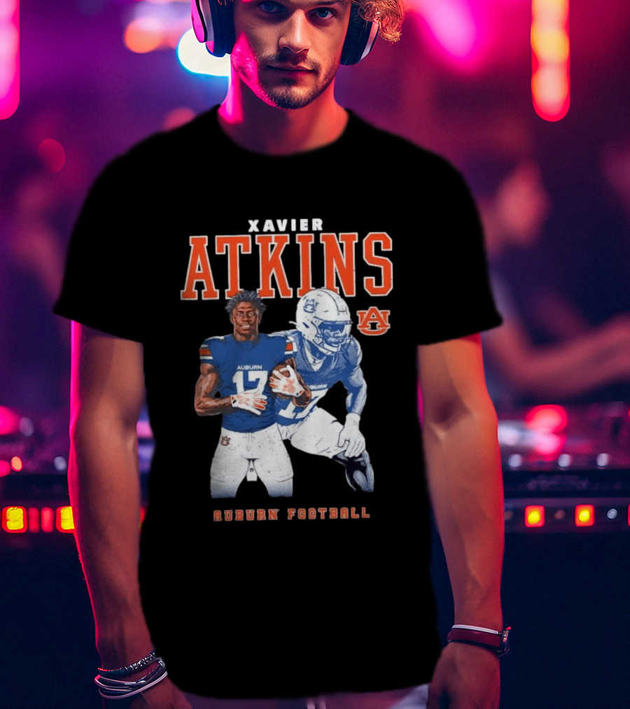 Xavier Atkins Auburn Tigers 17 Football Auburn University T-Shirt