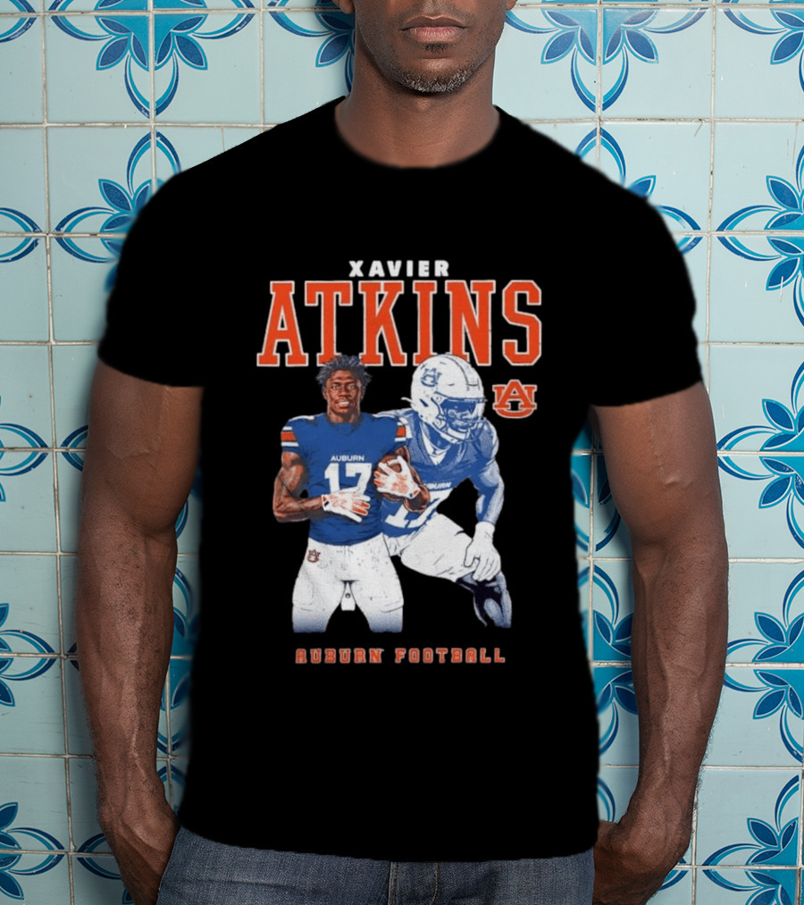 Xavier Atkins Auburn Tigers 17 Football Auburn University T-Shirt