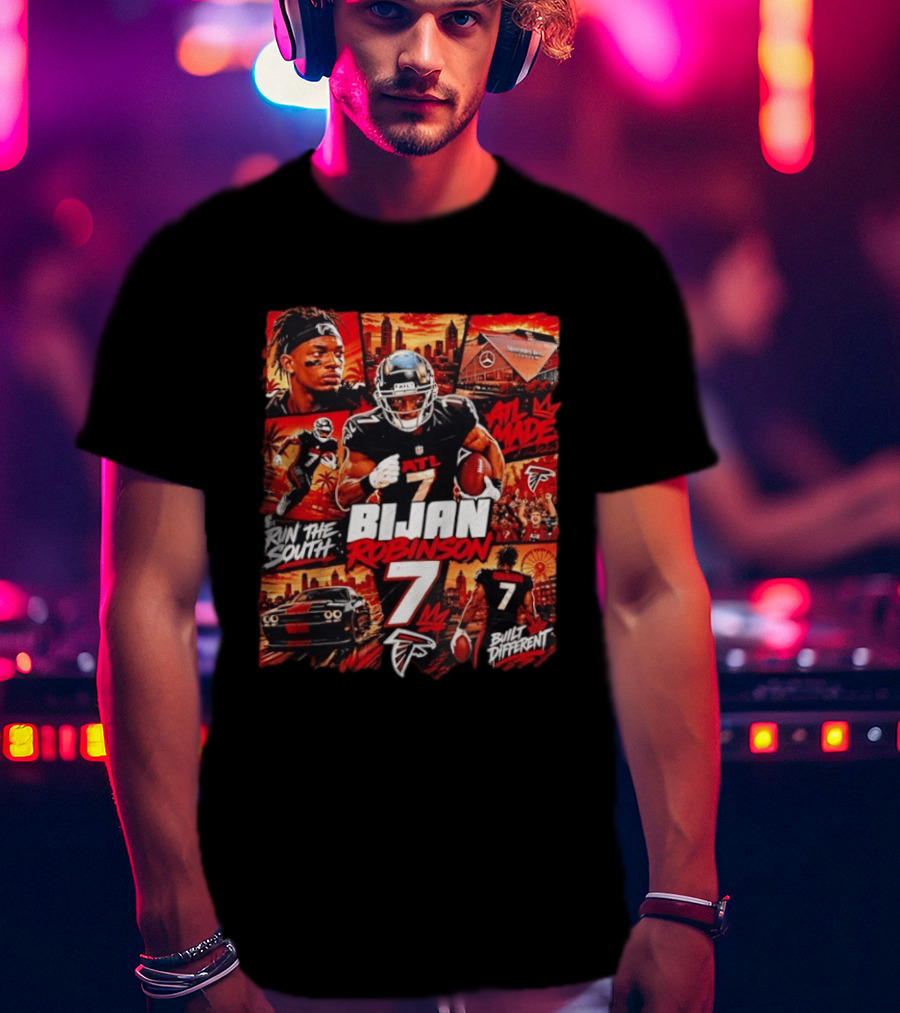 ATL Made Bijan Robinson 7 Run The South Built Different T-Shirt