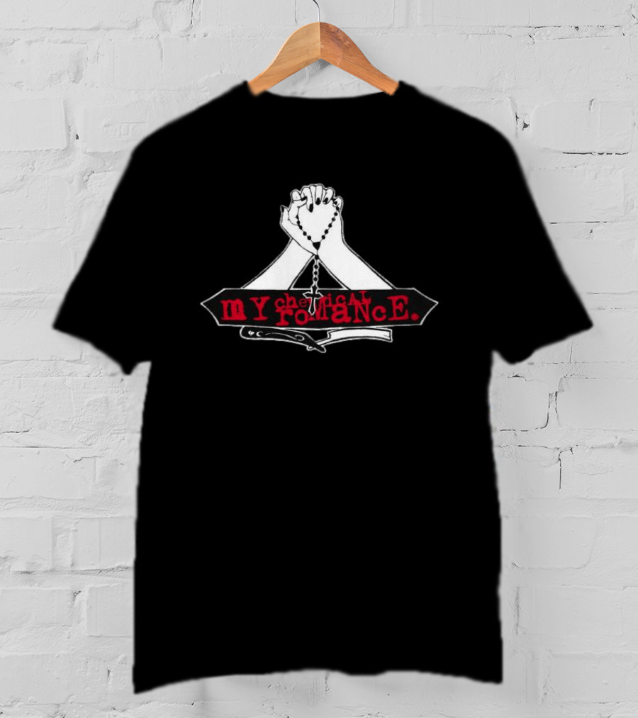 My Chemical Romance Praying Hands Rosary T-Shirt