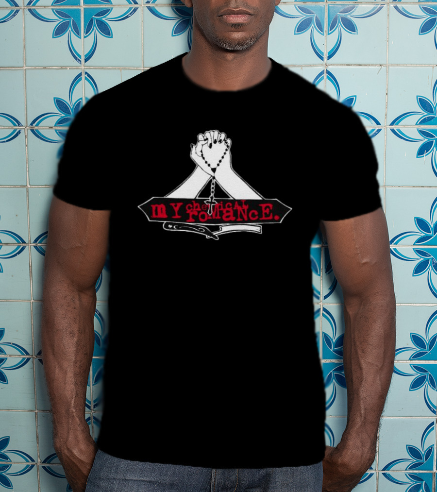 My Chemical Romance Praying Hands Rosary T-Shirt