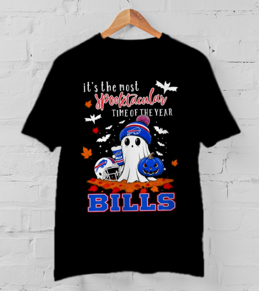 It's The Most Spooktacular Time Of The Year Buffalo Bills Halloween Ghost Pumpkin T-Shirt