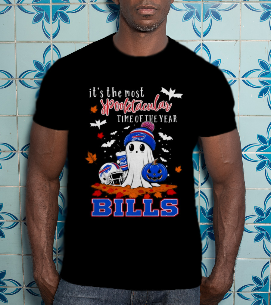 It's The Most Spooktacular Time Of The Year Buffalo Bills Halloween Ghost Pumpkin T-Shirt