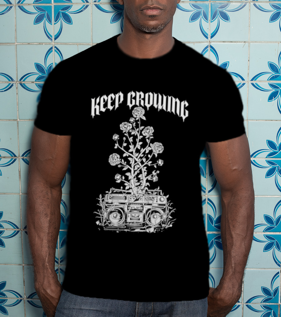 Keep Growing J.Rose Plant Speaker T-Shirt